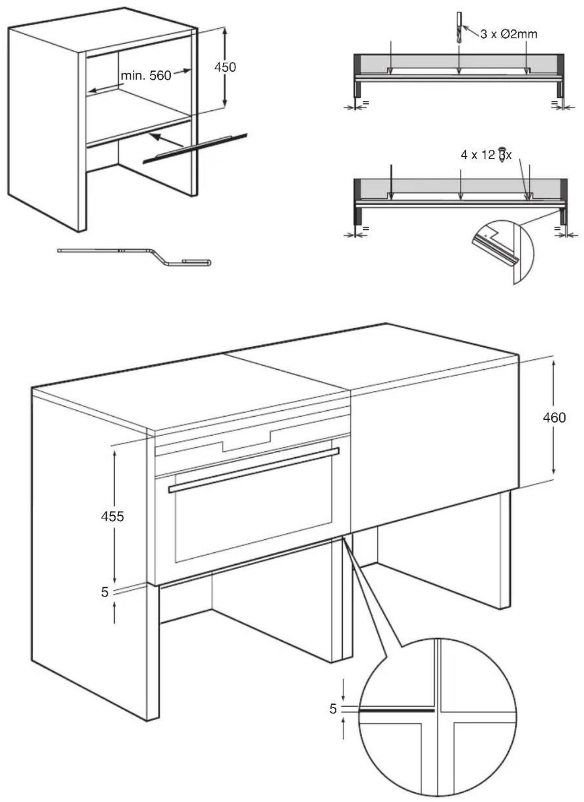 ELECTROLUX EOK68600 - Instalación del horno - 2