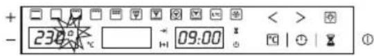+ - 230 °C 09:00