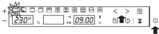 + - 230° °C 09:00 < >