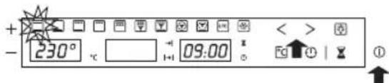+ - 230° °C 09:00< > Fg ↑ | ↓ ①