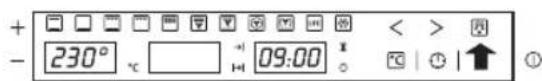 + - 230° °C 09:00 < > □ | ○ | ↑ ①