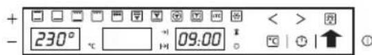 + - 230° °C 09:00 < > ↑