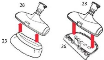 TAURUS 948030 - List of attachments for use on the handheld steamer: - 2