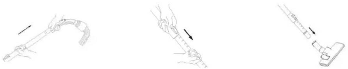 ECG VP 3143 S - Montaje del tubo telescópico e instalación de los accesorios - 1