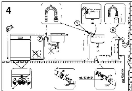 KELVINATOR LS KD 741 G - Connecting the outlet hose - 1