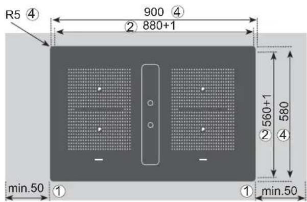 BAUKNECHT CTDI K 940C NE - Variable Einbaumogglichkeit: aufliegender Einbau - 1