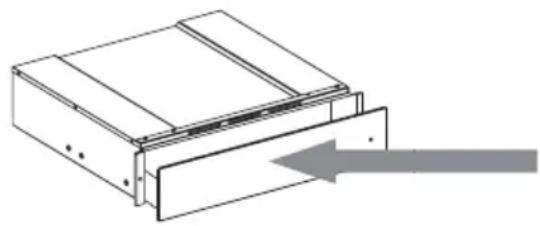BAUKNECHT WD 180 SW - Para abrir y cerrar el cajón, empujé en medio del panel, tal y como se indica en laImagen. - 1