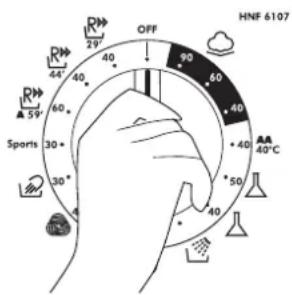 HOOVER HNF 610785S - Selezionare le opzioni di lavaggio desiderate - 1