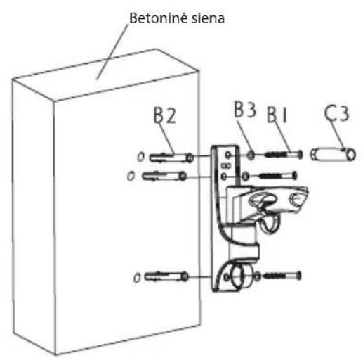 ECG LD 1333 K - 1B - Montavimas ant betoninés sienos - 2
