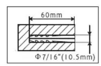 ECG LD 1333 K - 1B - Montage an einer Betonwand - 2