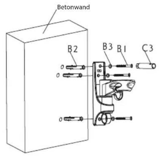ECG LD 1333 K - 1B - Montage an einer Betonwand - 3