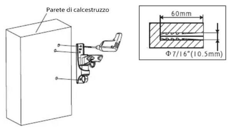 ECG LD 1333 K - 1B - Montaggio su una parete di calcestruzzo - 1