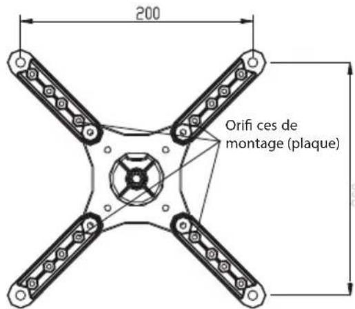 ECG LD 1333 K - - Fixation de la plaque de l'adaptateur TV au téléviseur - 6