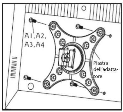 ECG LD 1333 K - - Fissare la piastra dell'adattatore TV al tevisore - 1