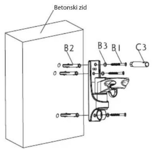 ECG LD 1333 K - 1B - Ugradnja na betonski zid - 2