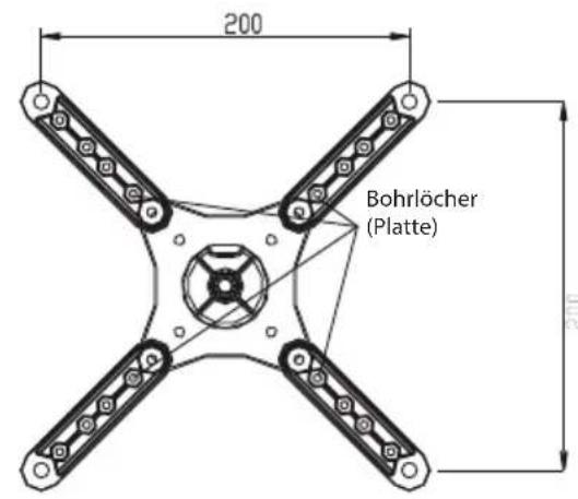 ECG LD 1333 K - - Befestigung der Platte des TV-Adapters zum Fernseher - 6