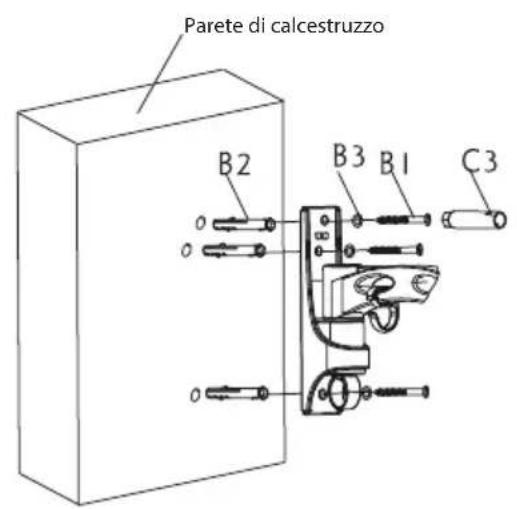 ECG LD 1333 K - 1B - Montaggio su una parete di calcestruzzo - 2