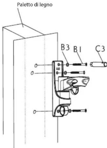 ECG LD 1333 K - 1A - Montaggio su una parete in legno - 3