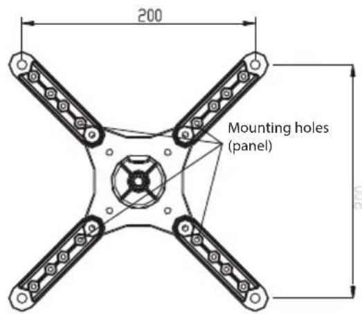 ECG LD 1333 K - - Mounting the TV adapter panel to the TV - 5