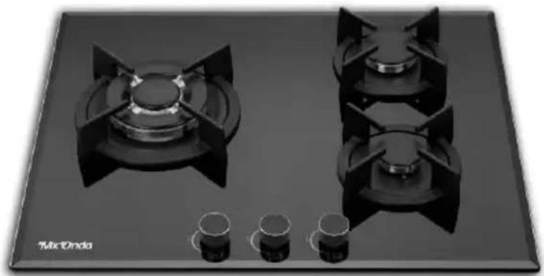 Mx Onda MXPG2200N - GASEINBAUTELLER MIT DREI KOCHZONEN - 1