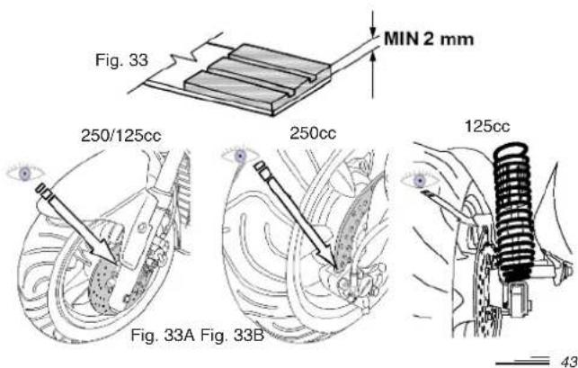MALAGUTI Phantom Max 125 - CONTROLLO PASTIGLIE E DISCHI FRENO ANTERIORI E POSTERIORI (verifica e usura) - 1
