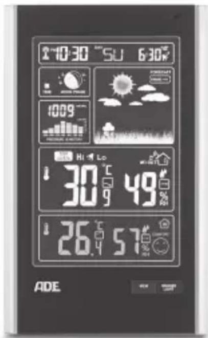ADE WS 1600 - Estación meteorológica con sensor inalámbrico exterior - 1
