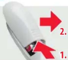 TRISA Smooth Skin - Batterienenetzen | Insereles piles | Inserirel batterie | Insert batteries | Introducir las pilas - 1