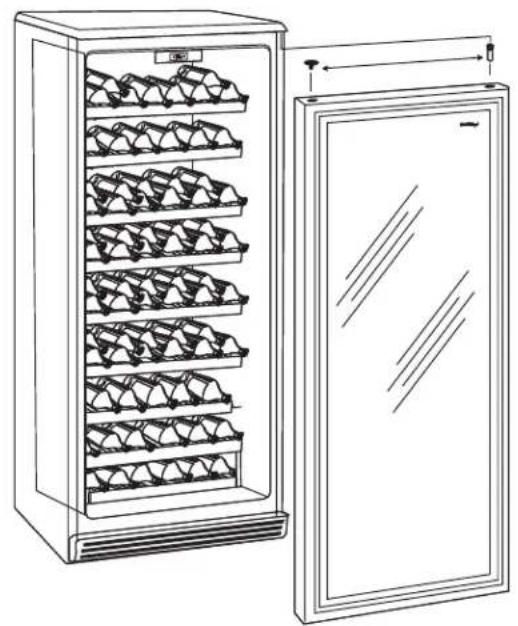 DANBY DWC106A1BPDD - Renversement de la porte - 1