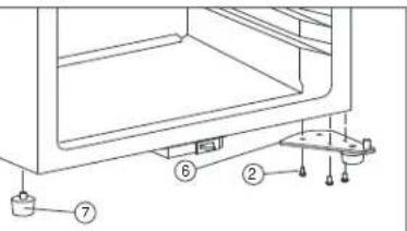 Technical diagram of a mechanical assembly with numbered components, likely for assembly or maintenance instructions.