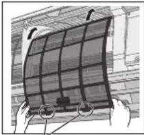 PANASONIC CSE15QKEW - Luchtfilter bevestigen - 1