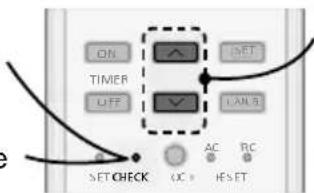 ON TIMER OFF SETCHECK AC RC RESET