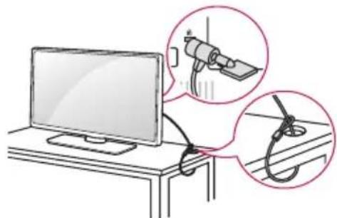 LG 43UW950H - Utilizzo del sistema di sicurezza kensington - 1