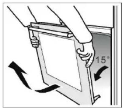 PROLINE P601IMCIXT - Removing the oven door for easy cleaning - 2