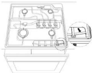 Pelgrim OKW698 - Combinatie van de oven 653 met een Pelgrim gaskookplaat - 2