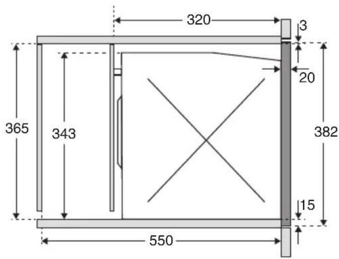 Pelgrim MAG528RVS - Inbouwmaten - 1