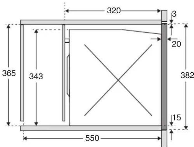 Pelgrim MAG528RVS - Installation dimensions - 1