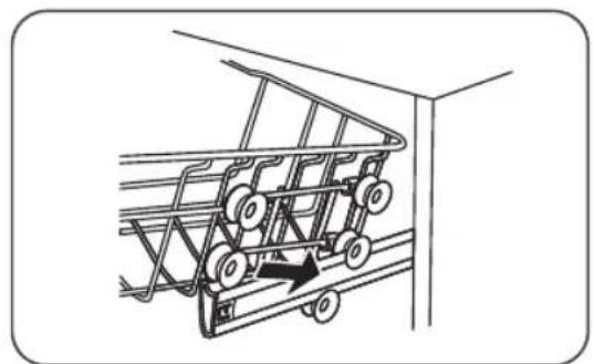 Pelgrim GVW448ONY - Réglage de la hauteur du panier supérieur type 1 (en fonction du modele) - 3