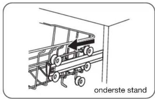Pelgrim GVW448ONY - De hoogte van de bovenste korf (type 1) aanpassen (afhankelijk van het model) - 1
