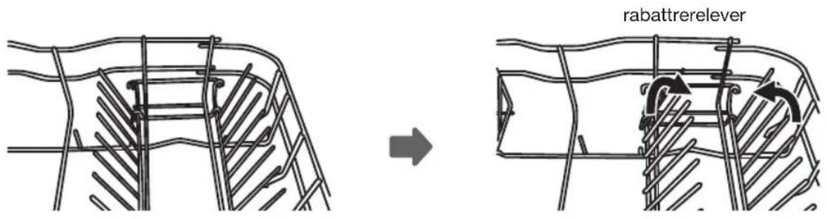 Pelgrim GVW448ONY - Rabattre les supports du panier - 1