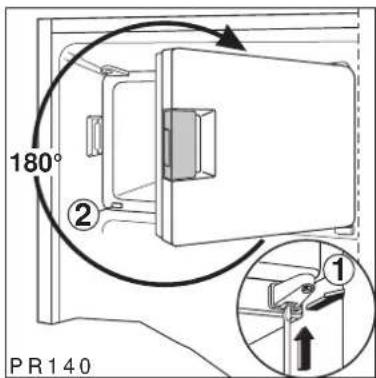 ZANKER TT144 - Réversibilité de la portedu compartmentengélateur - 2