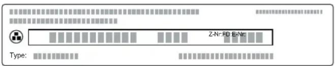 GAGGENAU VR230120 - Codice prodotto (E) e codice di produzione (FD) - 1