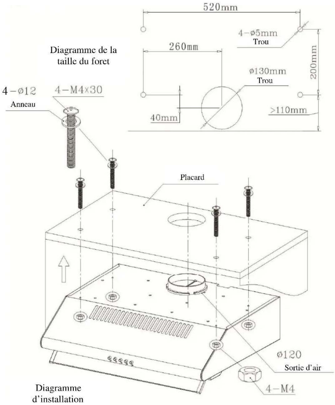Orima ORC 1003 C - - Hotte Traditionnelle - 1