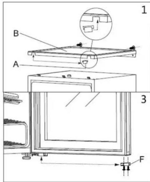 DANBY DWC018A1BDB - INSTRUCCIONES DE REVERSION DE LA PUERTA - 1