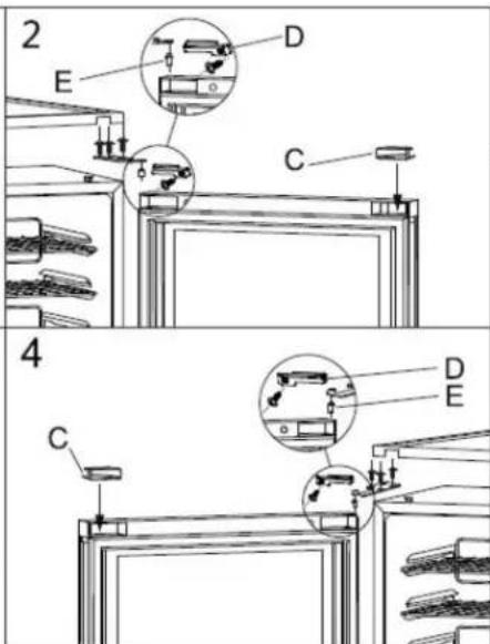 DANBY DWC018A1BDB - DOOR REVERSAL INSTRUCTIONS - 2