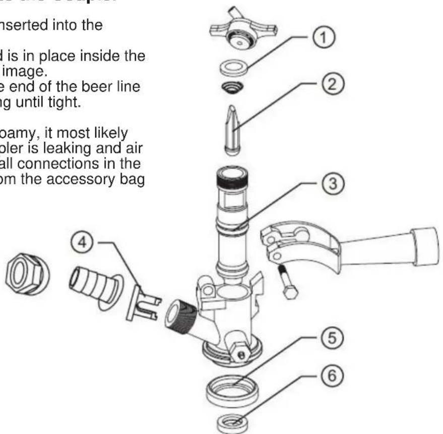 DANBY DKC054A1BSLDB - Connecting the Beer Tower to the Coupler - 1