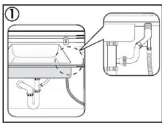 DANBY DDW1804EBSS - Connexion de la ligne de vidange - 2