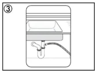 DANBY DDW1804EBSS - Connexion de la ligne de vidange - 3