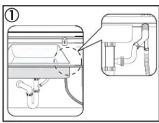 DANBY DDW1804EBSS - Connecting the drain line - 2