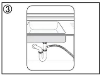 DANBY DDW1804EBSS - Connecting the drain line - 4
