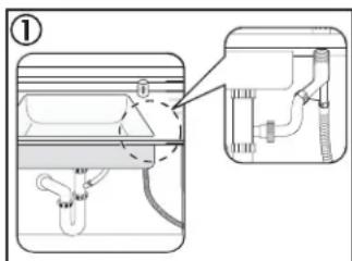 DANBY DDW1804EBSS - Conectando la linea de drenaje - 2